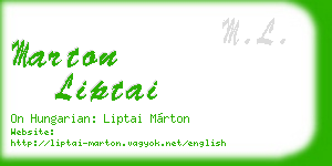 marton liptai business card