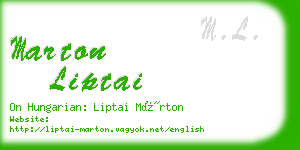 marton liptai business card